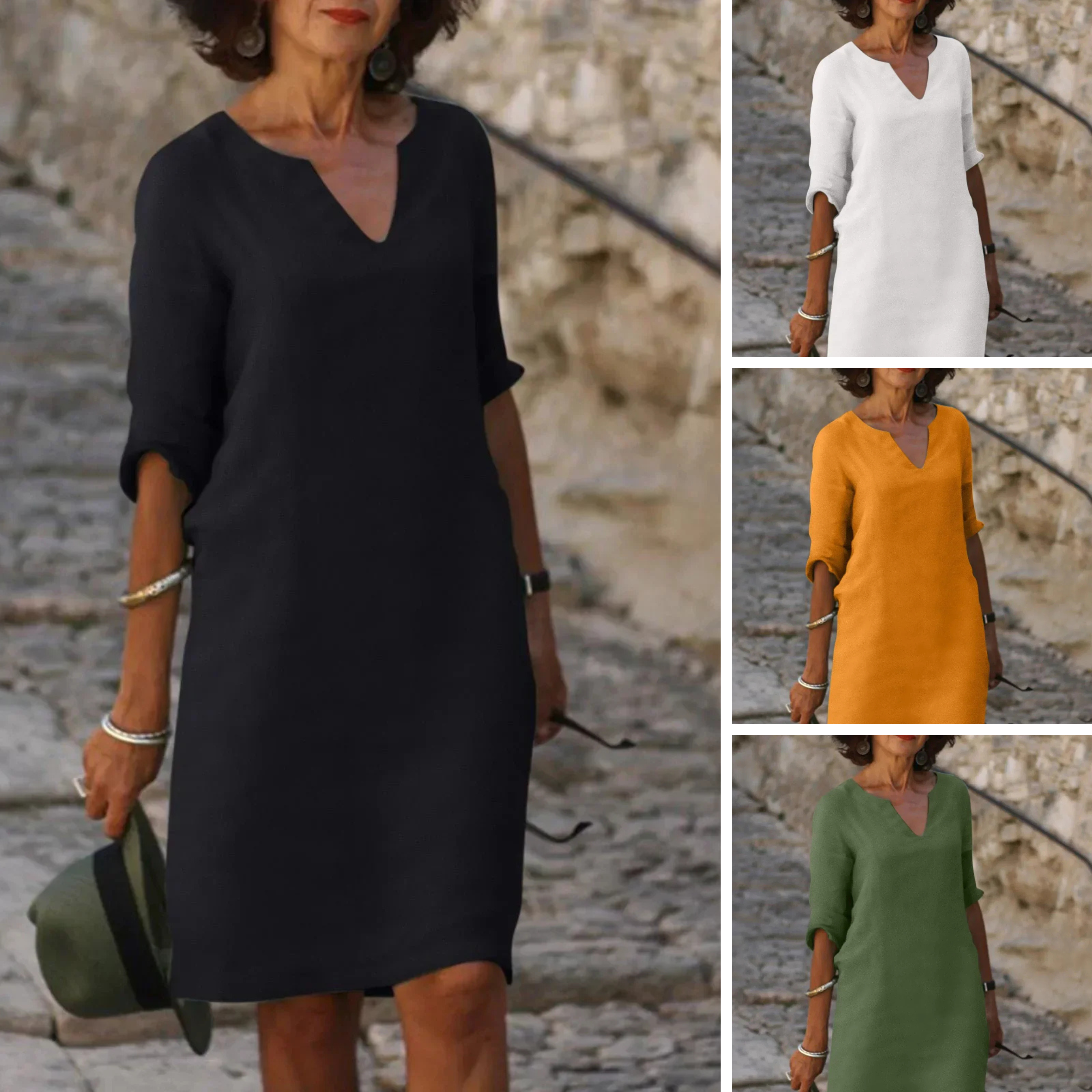 Beth – Effortless V-Neck Everyday Dress