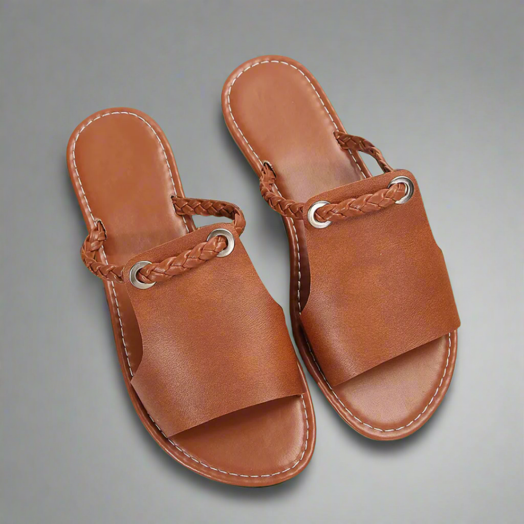 Seraphina - Elegant Artisan Flat Sandals
