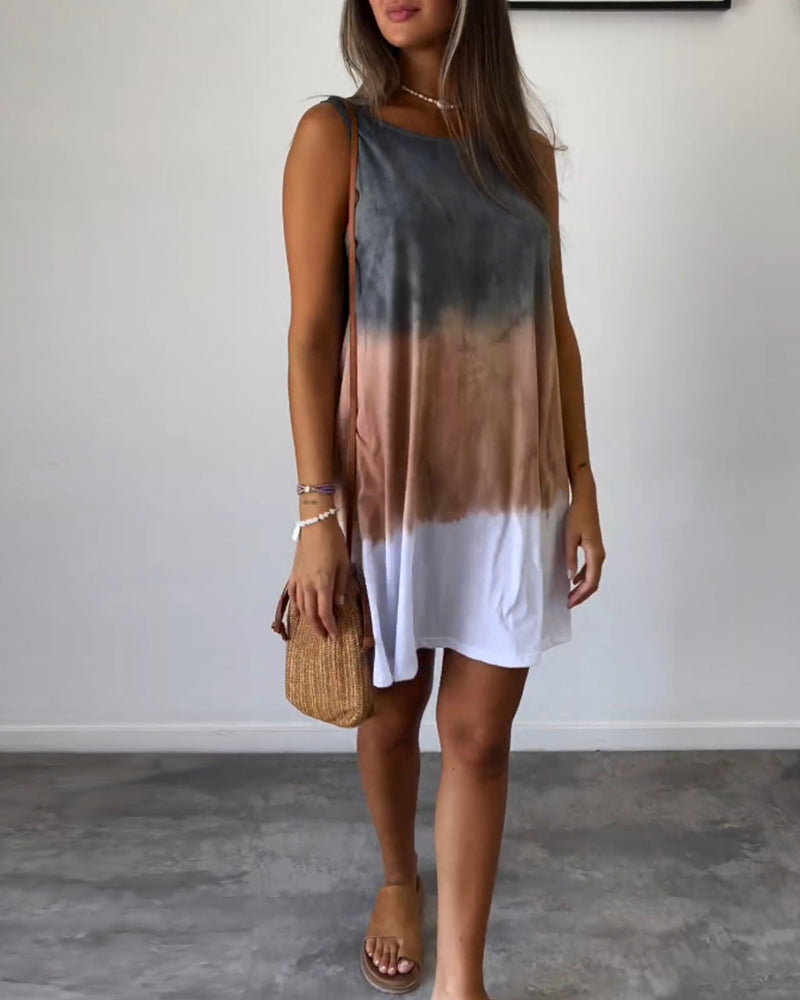 Crizzia– Gradient Flowy Casual Dress