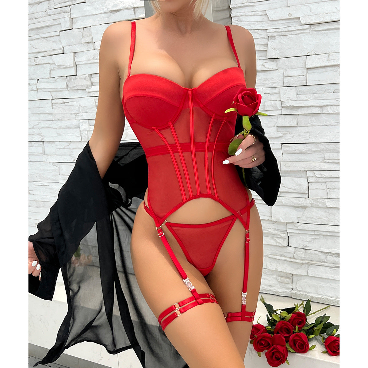 Amber | Elegant French Lace Lingerie Set