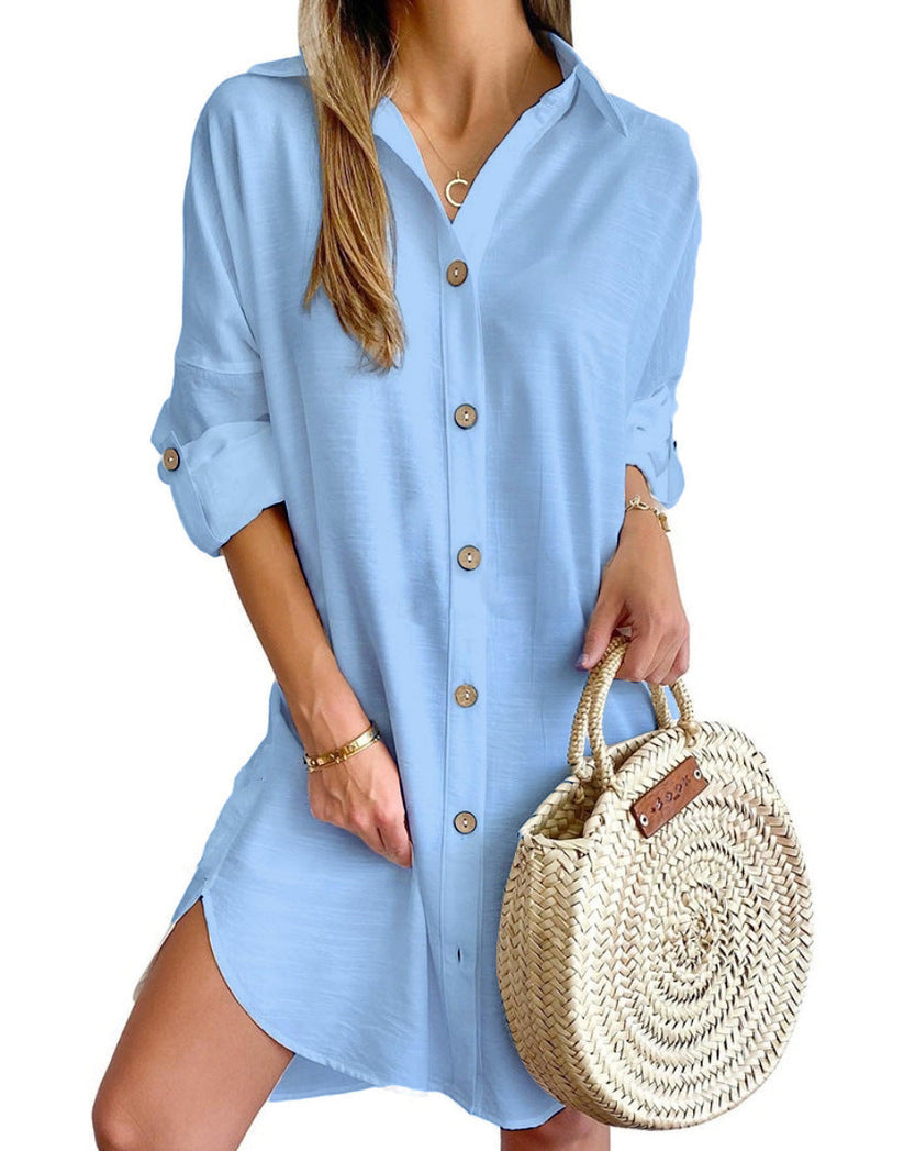 Cassy – Classic Button-Up Shirt Dress