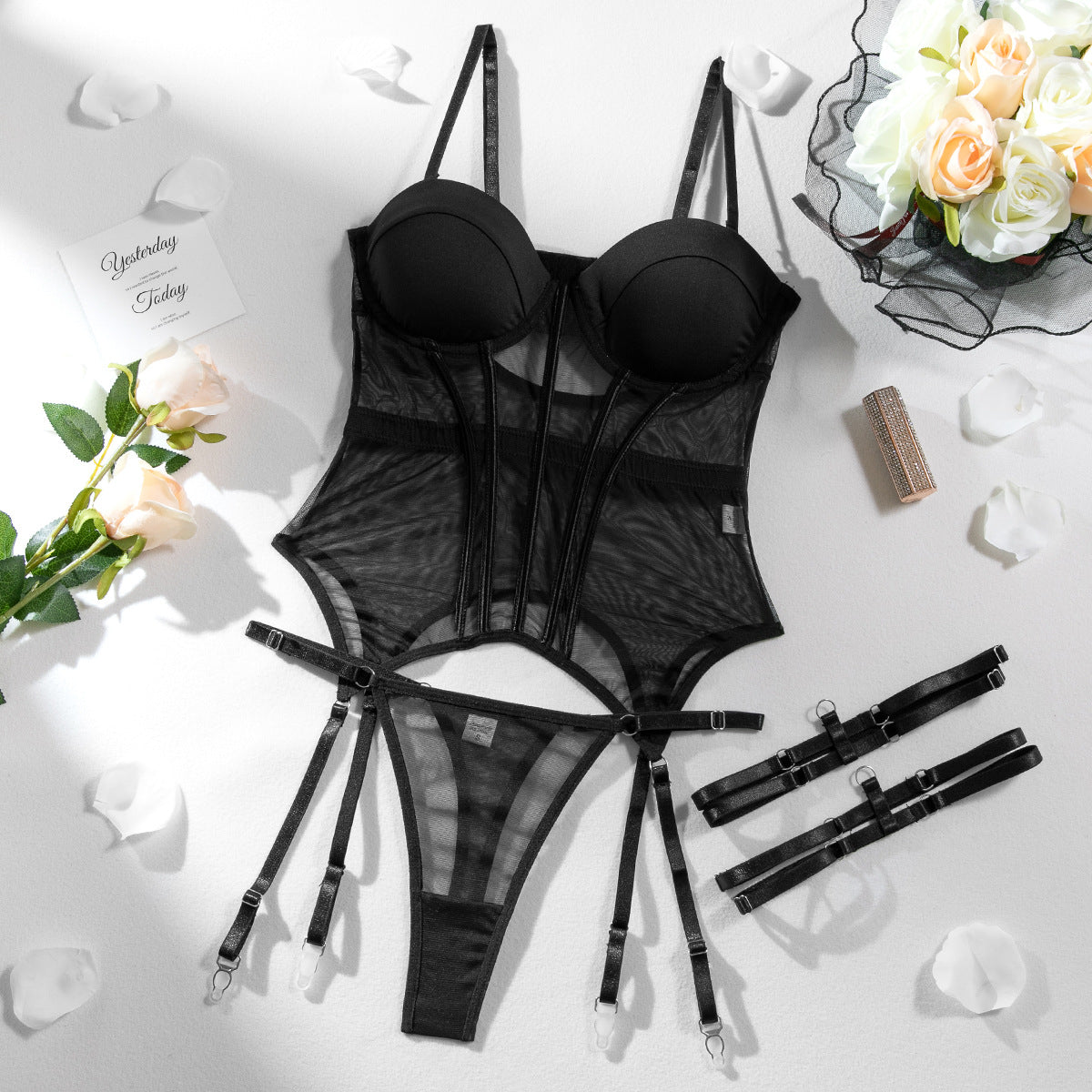 Amber | Elegant French Lace Lingerie Set