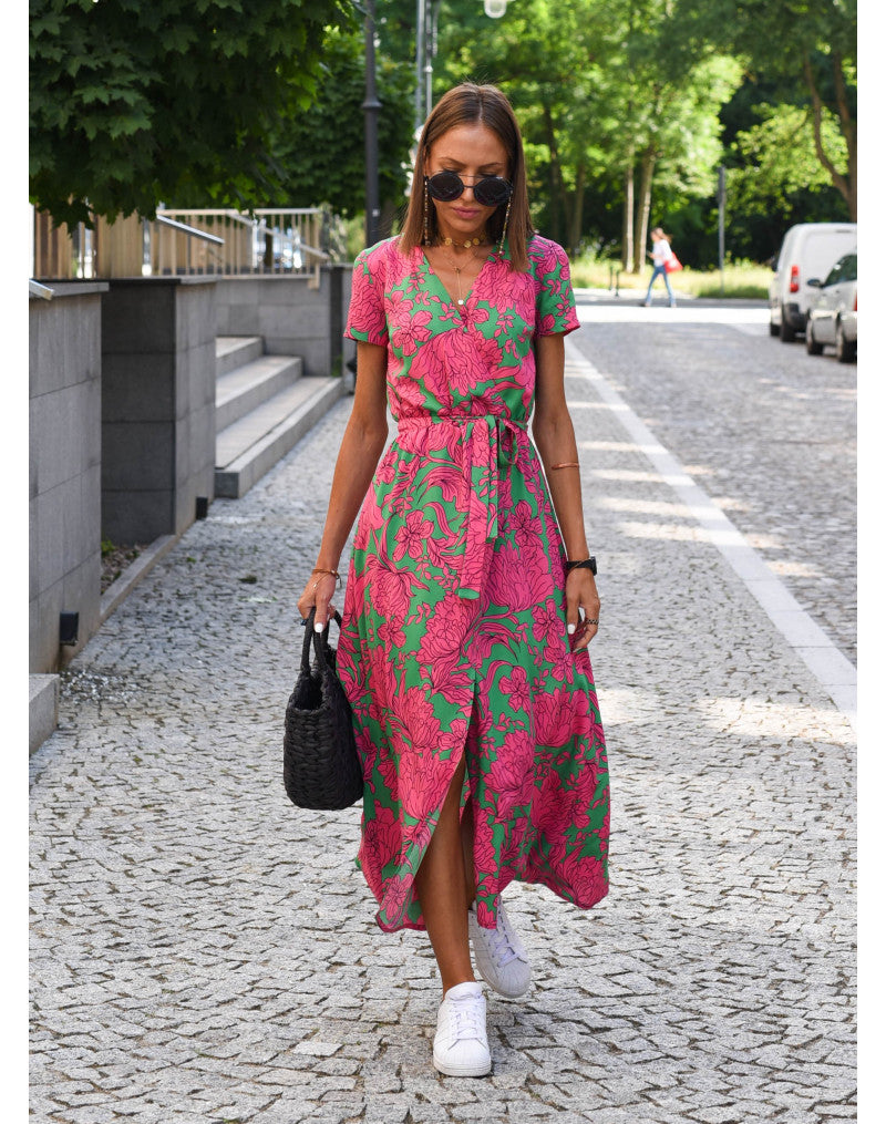 ELODY – Elegant Draped Dress with Flattering Tummy Coverage