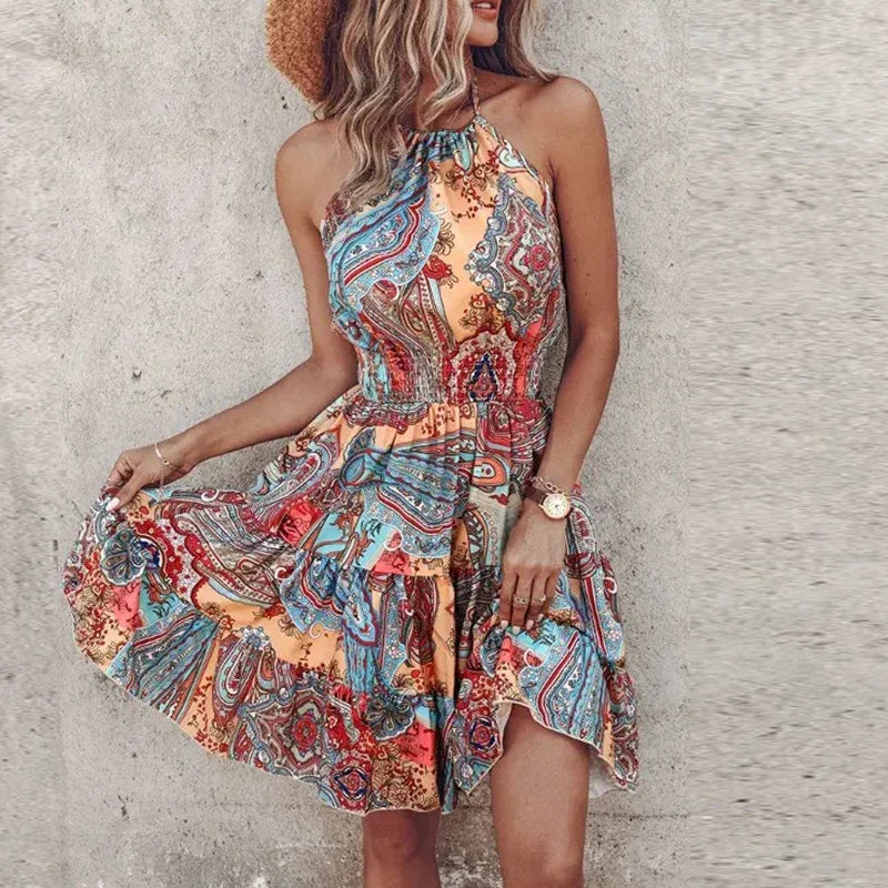 Angela – Chic Halter Summer Dress