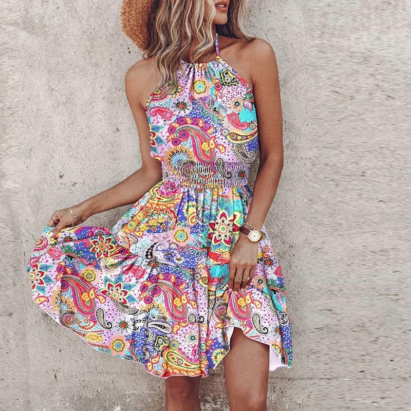 Angela – Chic Halter Summer Dress