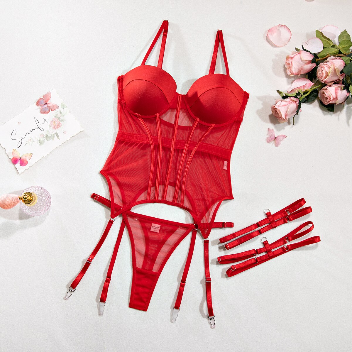 Amber | Elegant French Lace Lingerie Set