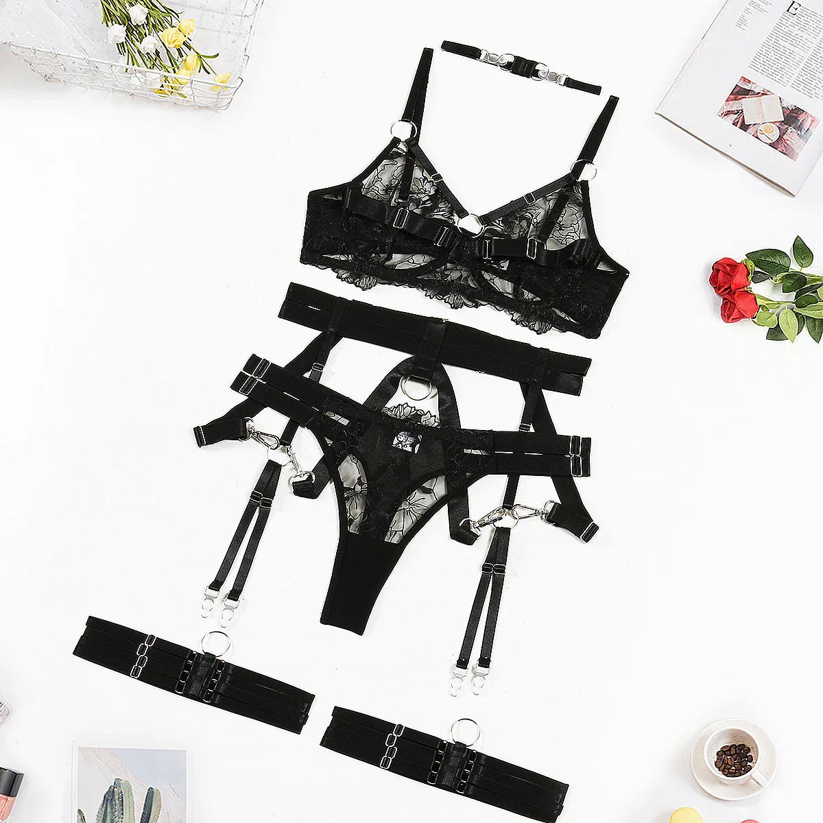 Zephyra | Enchanting 3-Piece Lace Lingerie Set