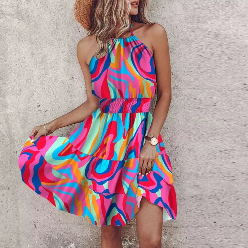 Angela – Chic Halter Summer Dress
