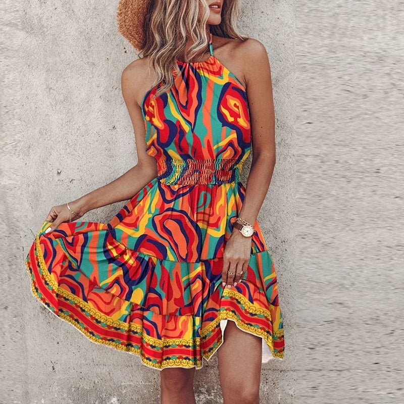 Angela – Chic Halter Summer Dress