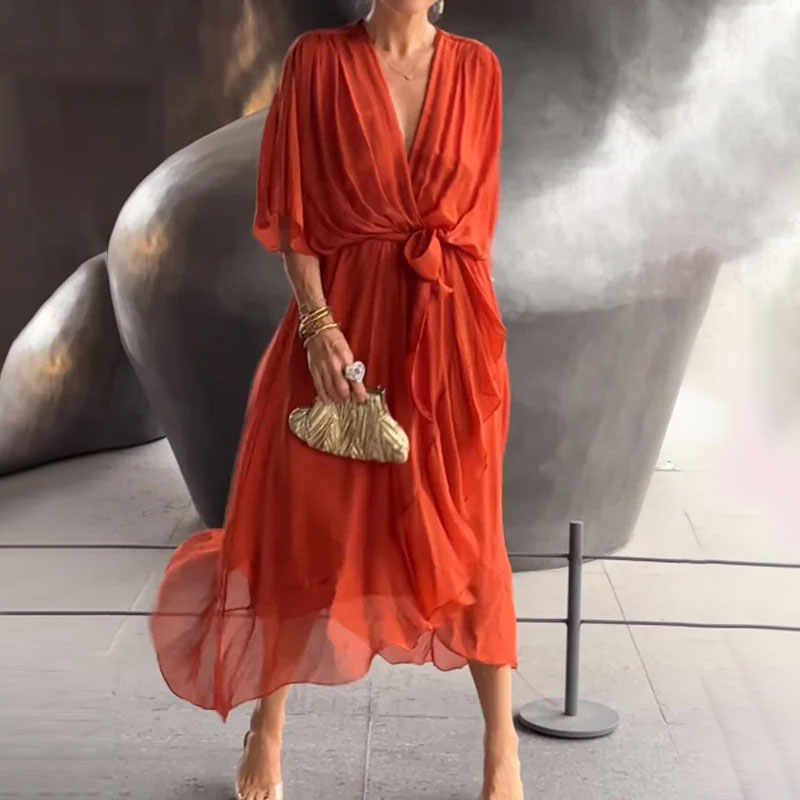 Nicole – Elegant Flowy Midi Dress