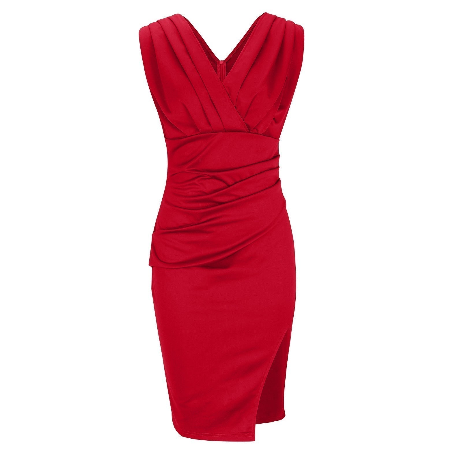 Nadinee – Elegant V-Neck Slit Dress