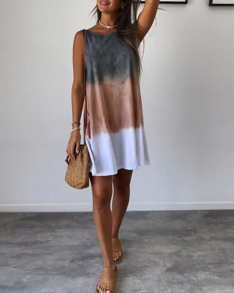 Crizzia– Gradient Flowy Casual Dress