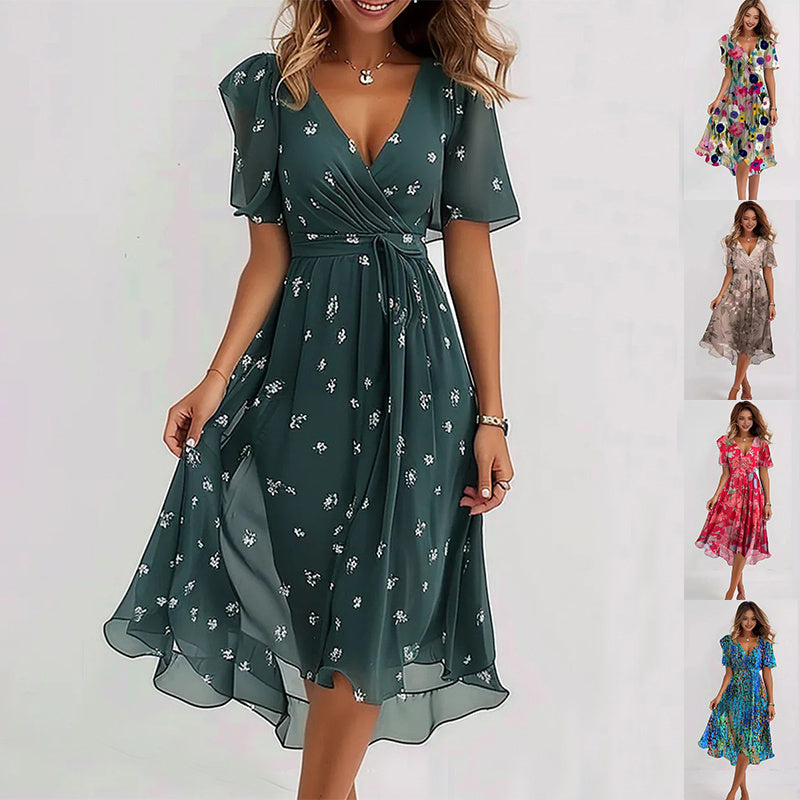 Liza – Colorburst Abstract Elegance Dress