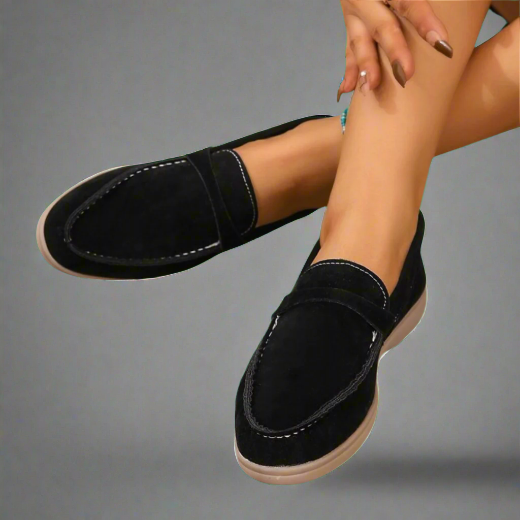 Hannah - Premium Suede Moccasins with Artisan Detailing