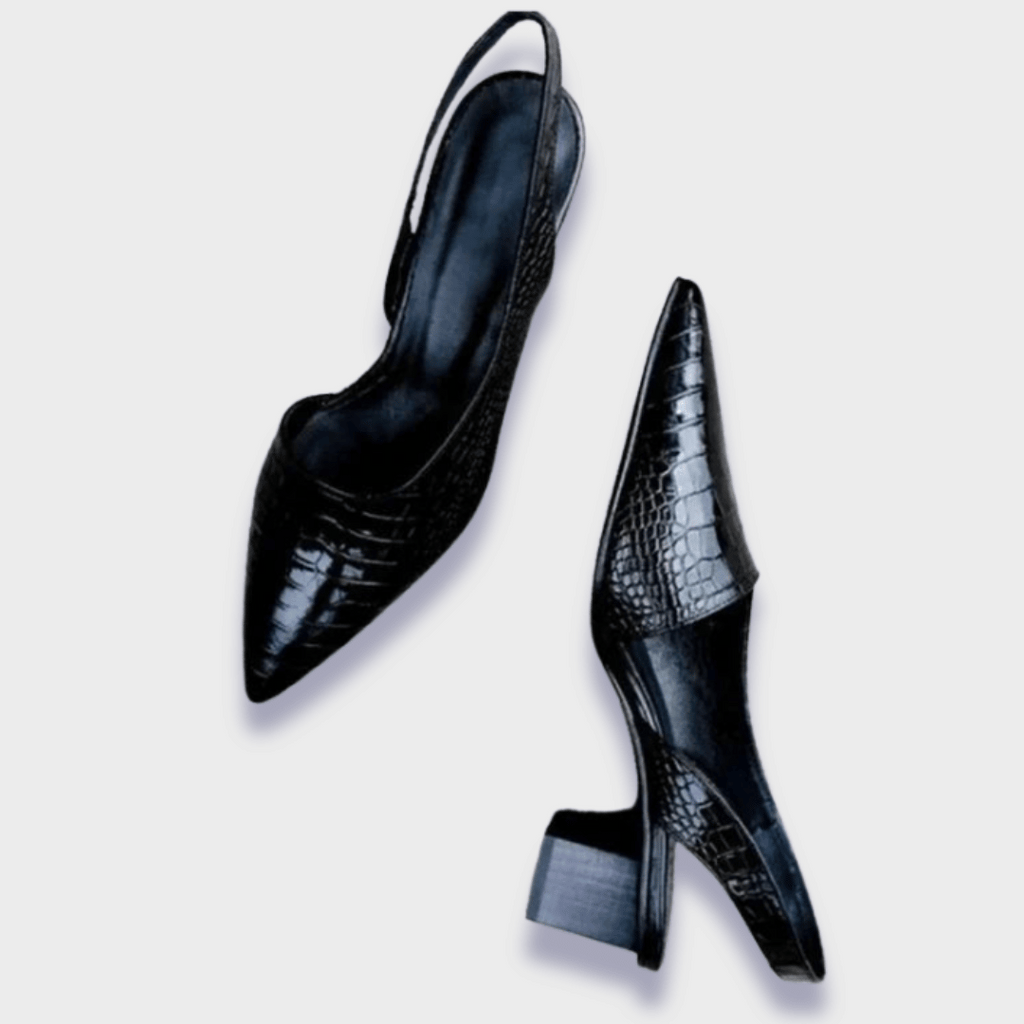 Aloura - Classic Low-Heel Synthetic Leather Pumps
