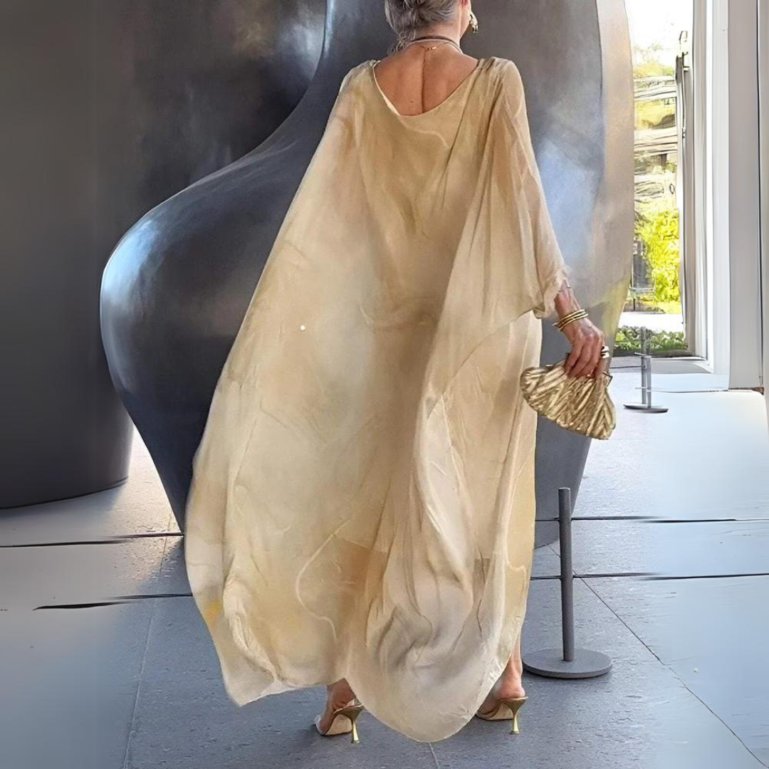 Laura – Enchanting Silk Chiffon Midi Dress