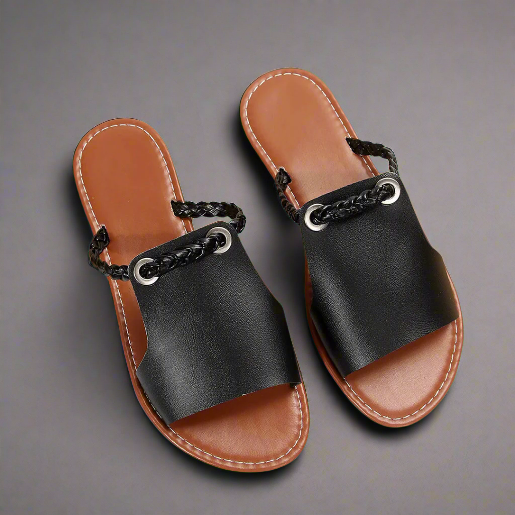 Seraphina - Elegant Artisan Flat Sandals