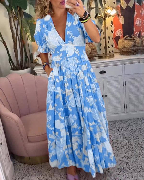 FLORIANA – Bloom floral Vibrant Summer Dress
