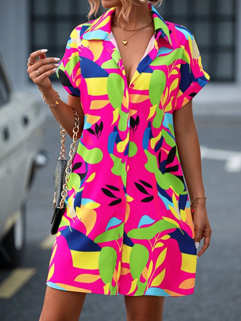 Tiana – Versatile Button-Down Print Dress