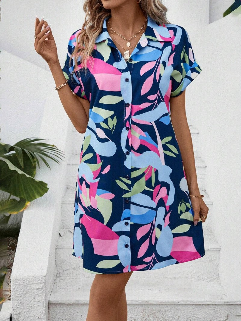 Tiana – Versatile Button-Down Print Dress