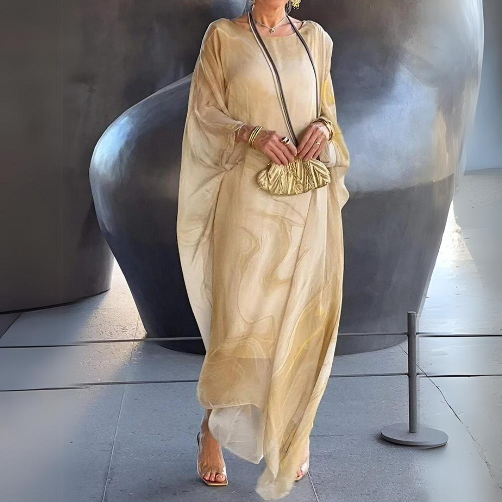 Laura – Enchanting Silk Chiffon Midi Dress