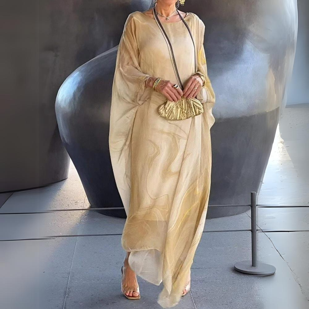 Laura – Enchanting Silk Chiffon Midi Dress