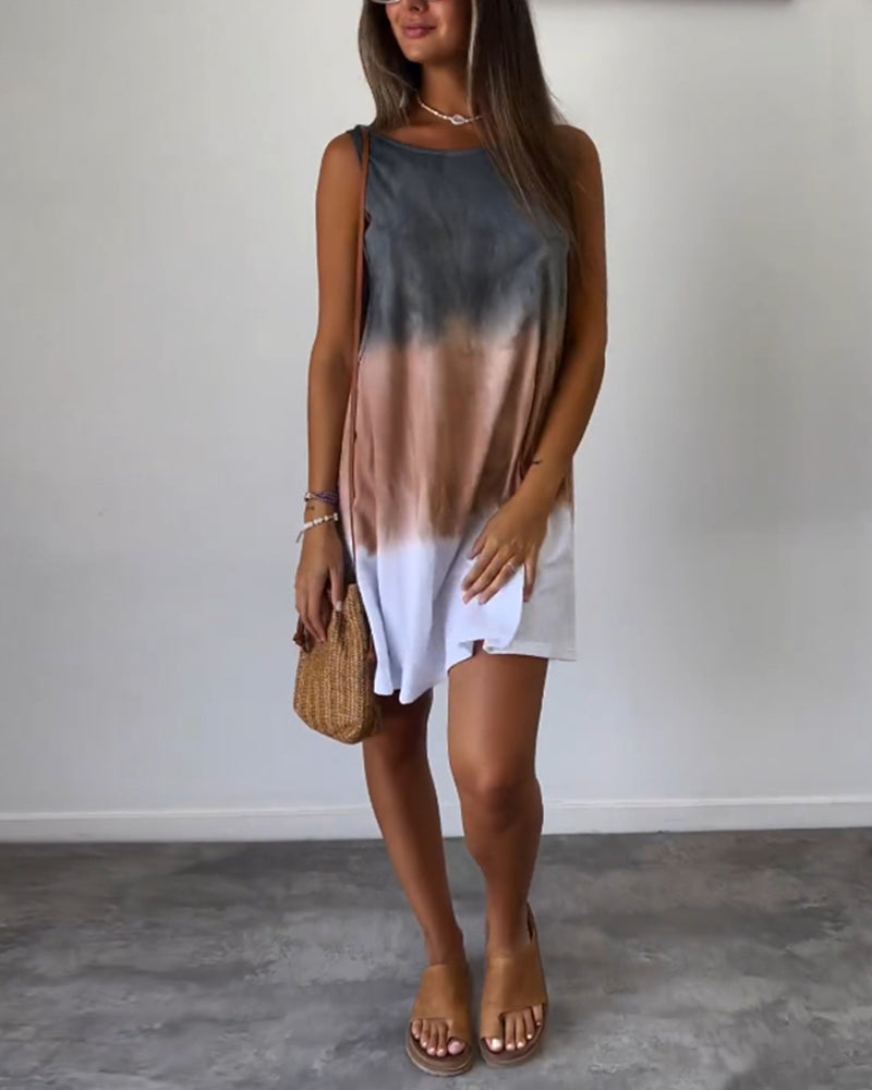 Crizzia– Gradient Flowy Casual Dress