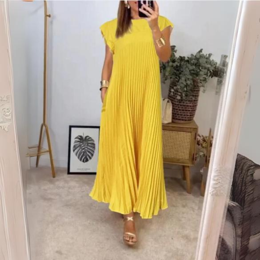 Josie – Elegant Draped Midi Dress
