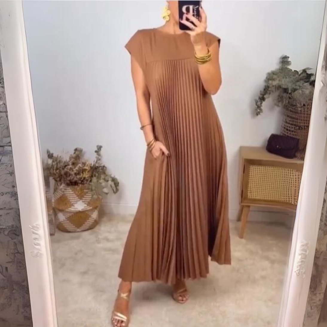 Josie – Elegant Draped Midi Dress