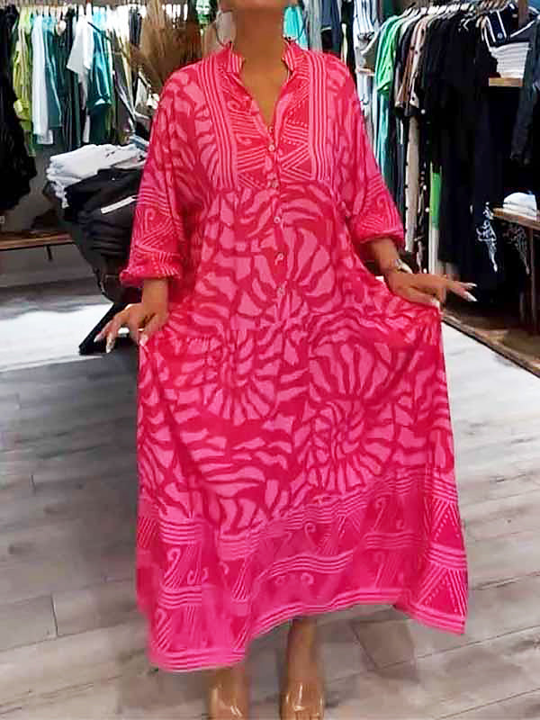 Irene – Bold & Vibrant Printed Midi Dress