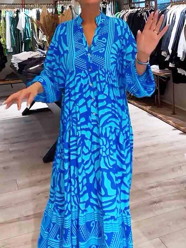 Irene – Bold & Vibrant Printed Midi Dress