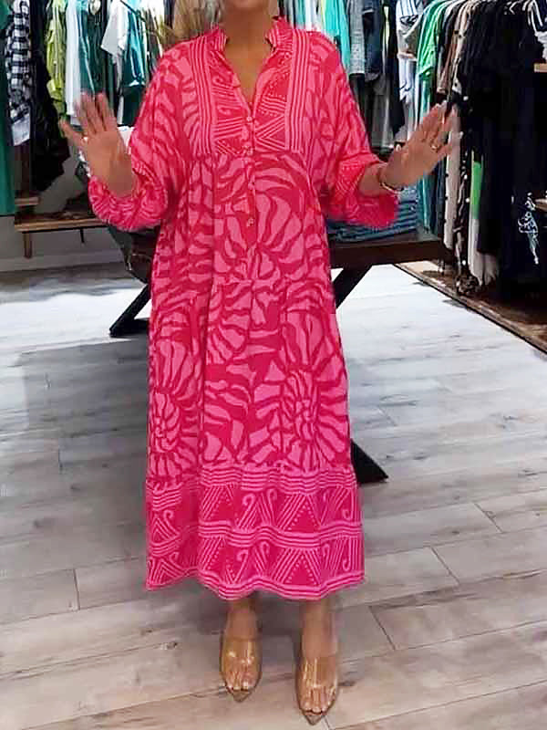 Irene – Bold & Vibrant Printed Midi Dress