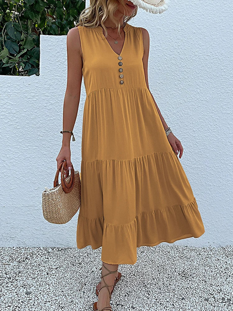 Laiza – Sophisticated Summer Midi Dress