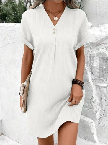LISA – Elegant V-Neck Spring Dress