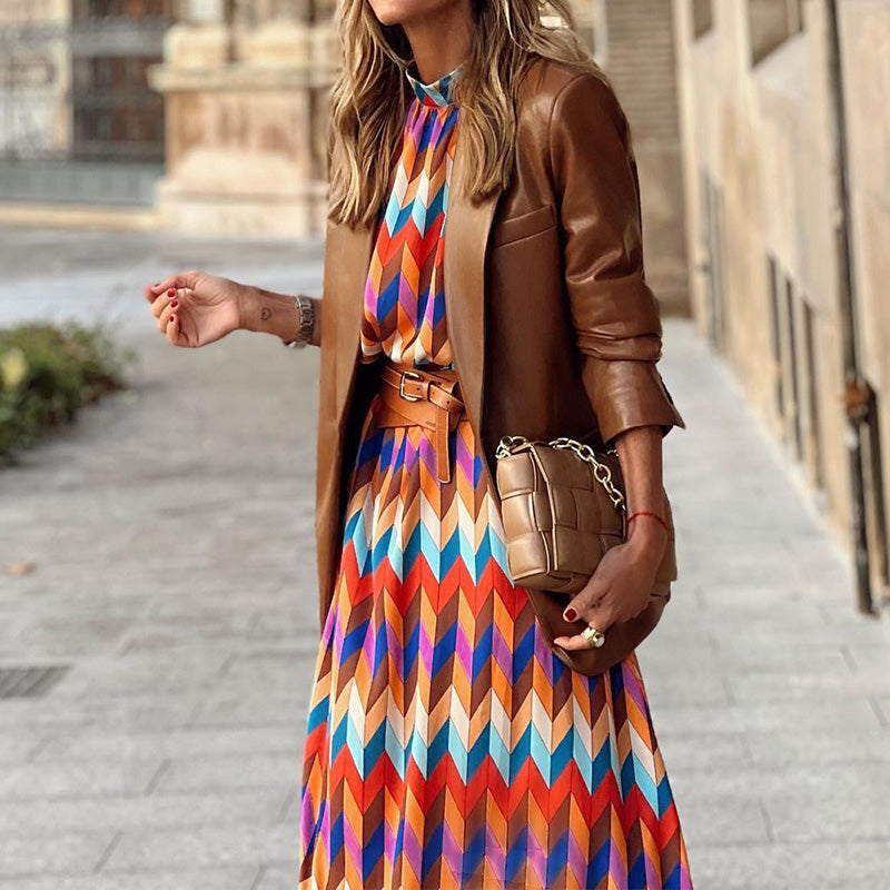 Marisol – Bold & Beautiful Geometric Print Dress