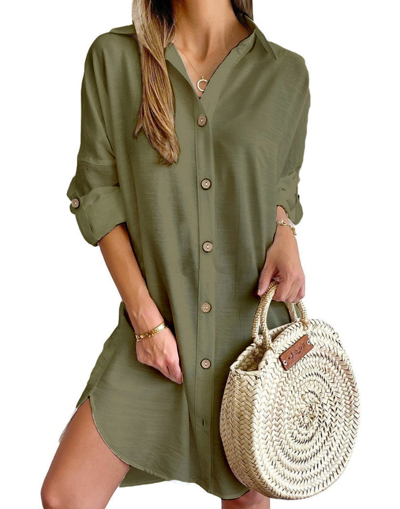 Cassy – Classic Button-Up Shirt Dress