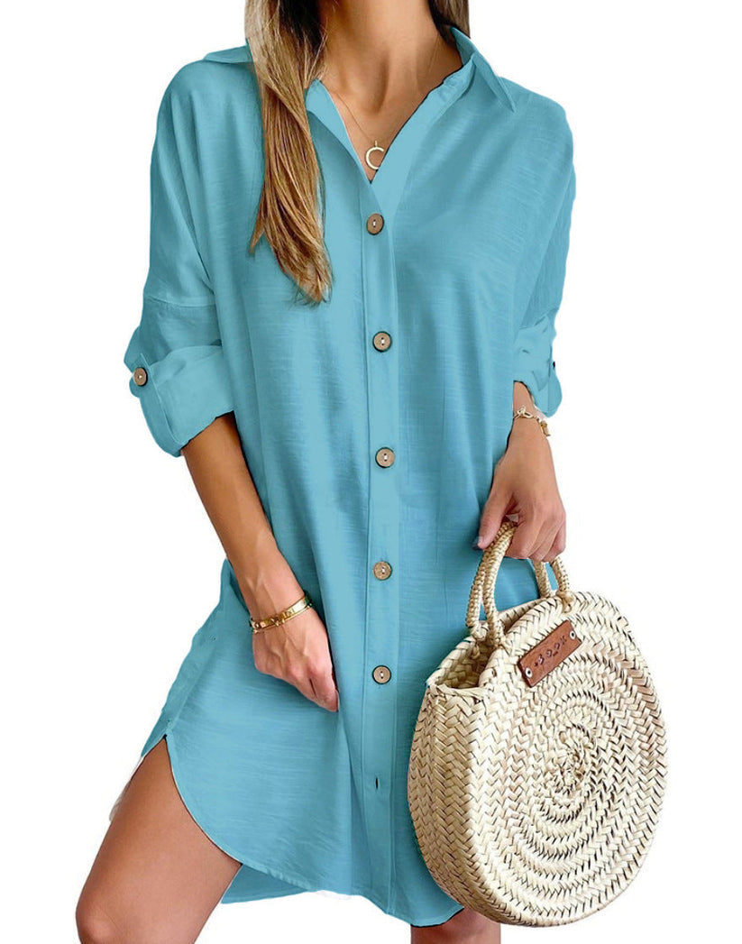 Cassy – Classic Button-Up Shirt Dress