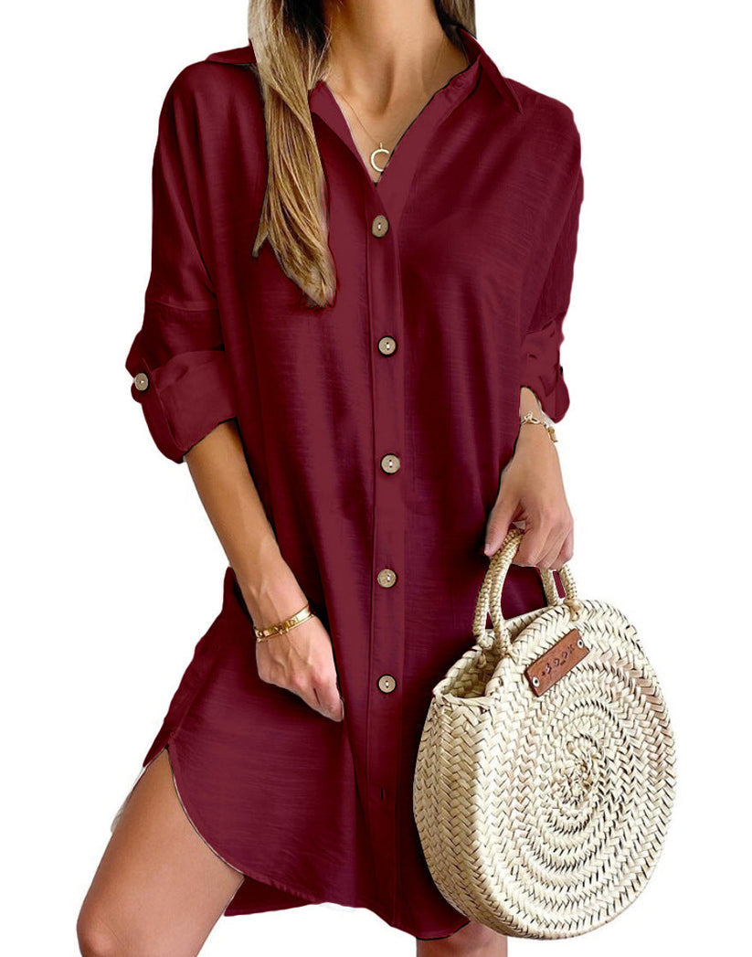 Cassy – Classic Button-Up Shirt Dress