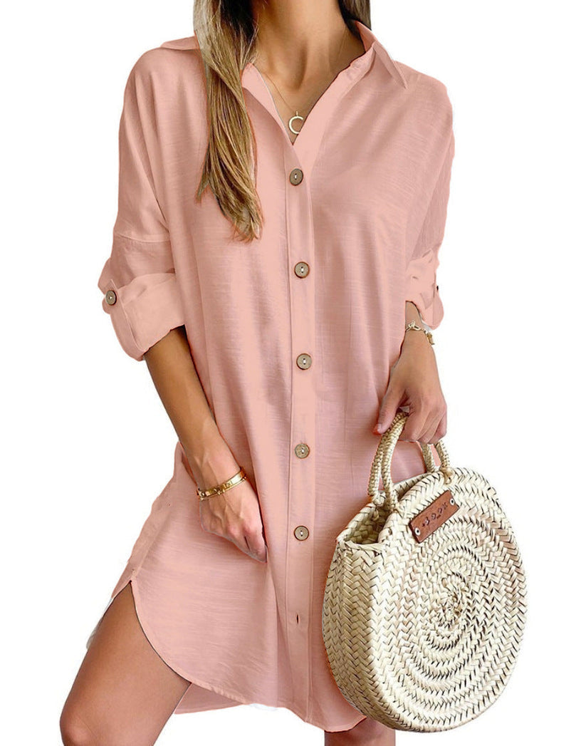 Cassy – Classic Button-Up Shirt Dress