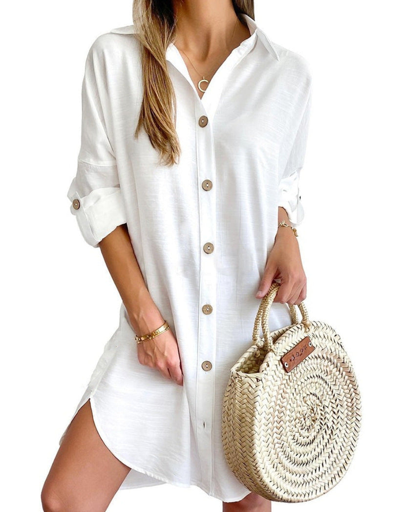 Cassy – Classic Button-Up Shirt Dress