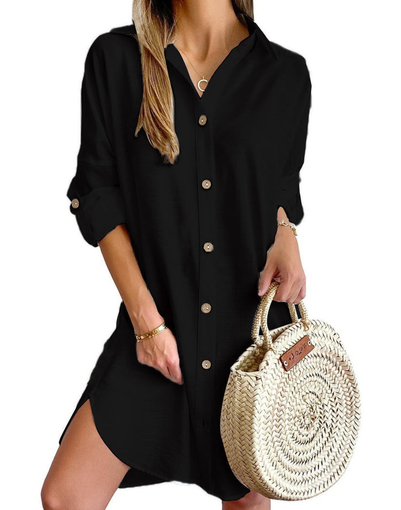 Cassy – Classic Button-Up Shirt Dress