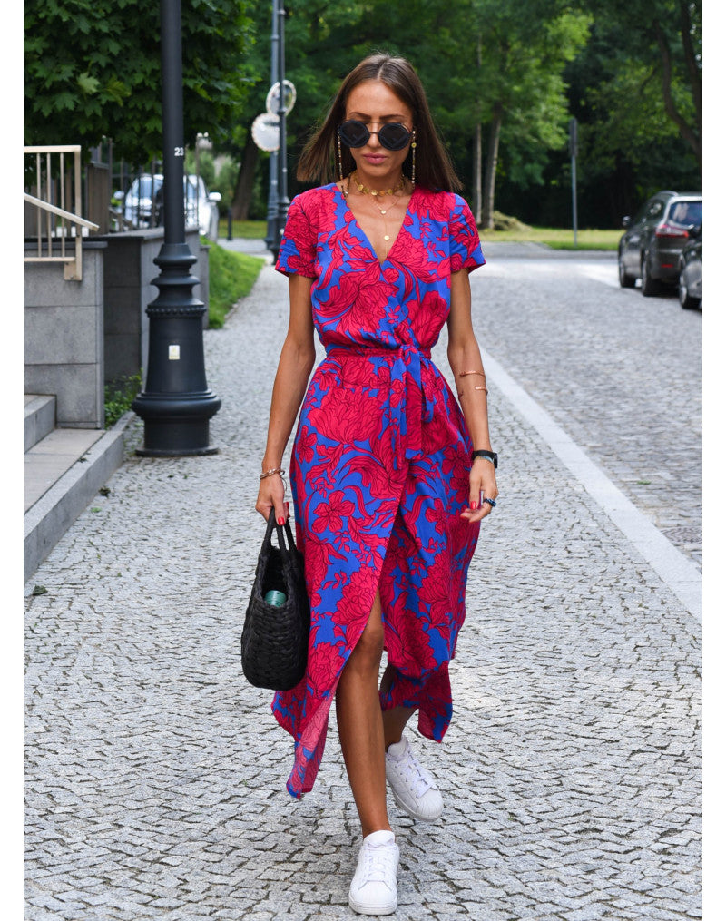 ELODY – Elegant Draped Dress with Flattering Tummy Coverage
