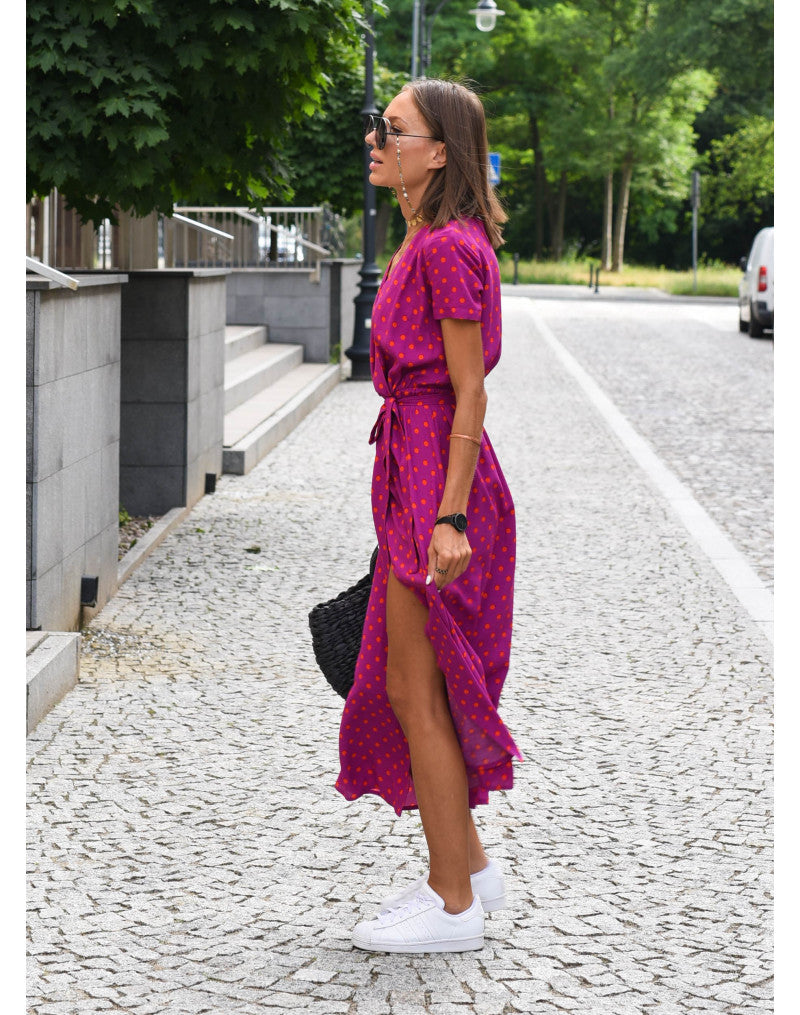 ELODY – Elegant Draped Dress with Flattering Tummy Coverage