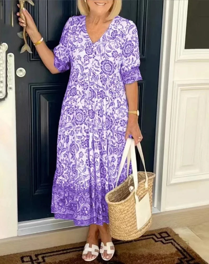 ARIA – Sophisticated Floral Dress for Spring & Summer