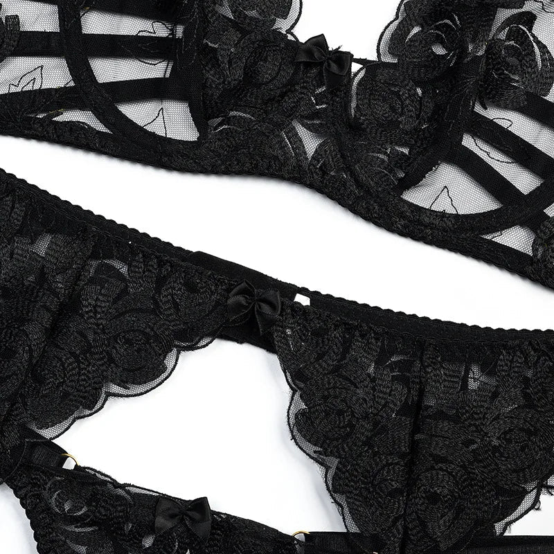 Alexa | Captivating 3-Piece Lace Lingerie Set
