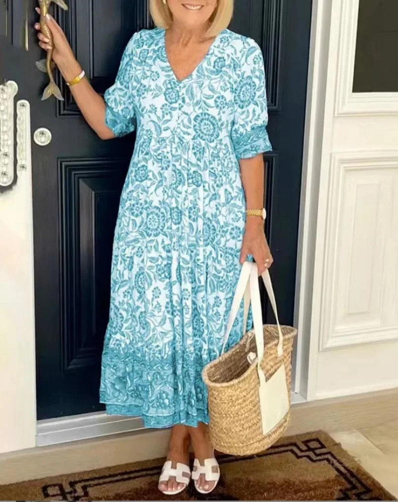 ARIA – Sophisticated Floral Dress for Spring & Summer