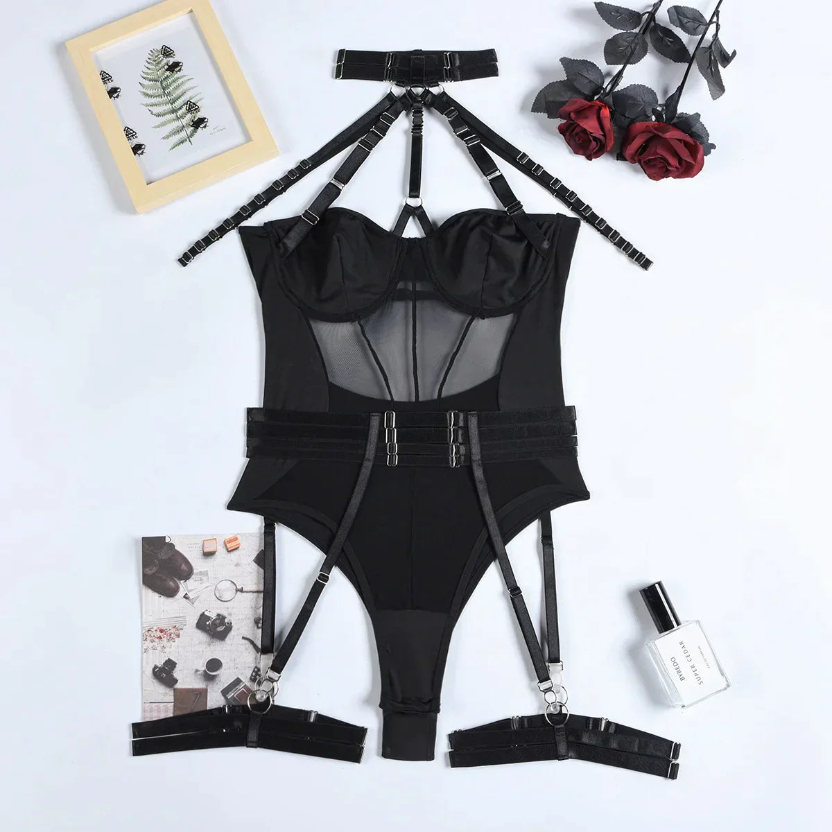 Angelina | Curve-Hugging Mesh Bodysuit
