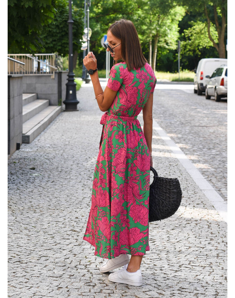 ELODY – Elegant Draped Dress with Flattering Tummy Coverage