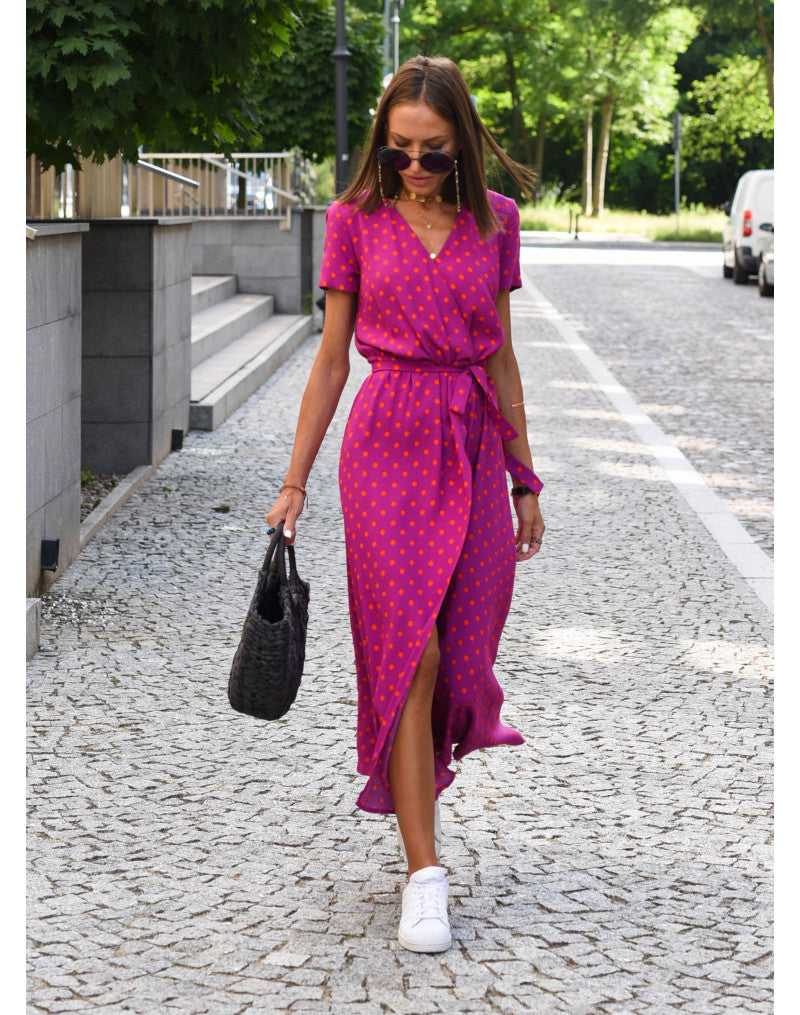 ELODY – Elegant Draped Dress with Flattering Tummy Coverage