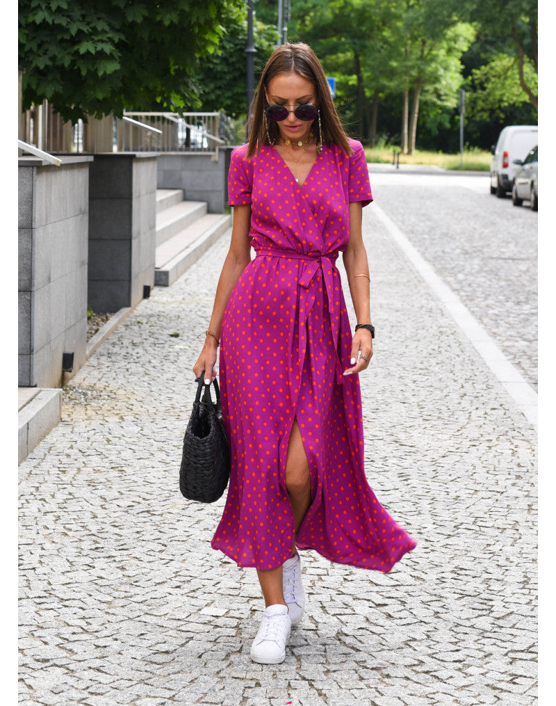 ELODY – Elegant Draped Dress with Flattering Tummy Coverage